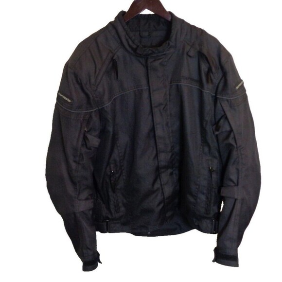 TOURMASTER  Jett Series 3 Motorcycle Jacket L 44 Mens Black Biker Full Armor - Picture 1 of 9